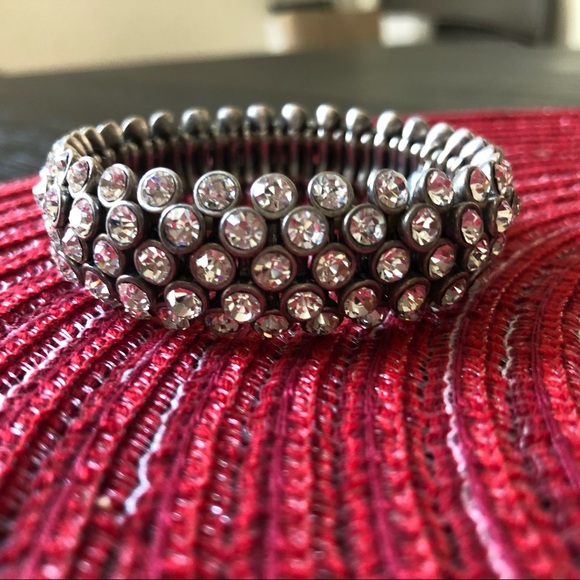 Jcrew crystal cuff  bracelet - Picture 1 of 5